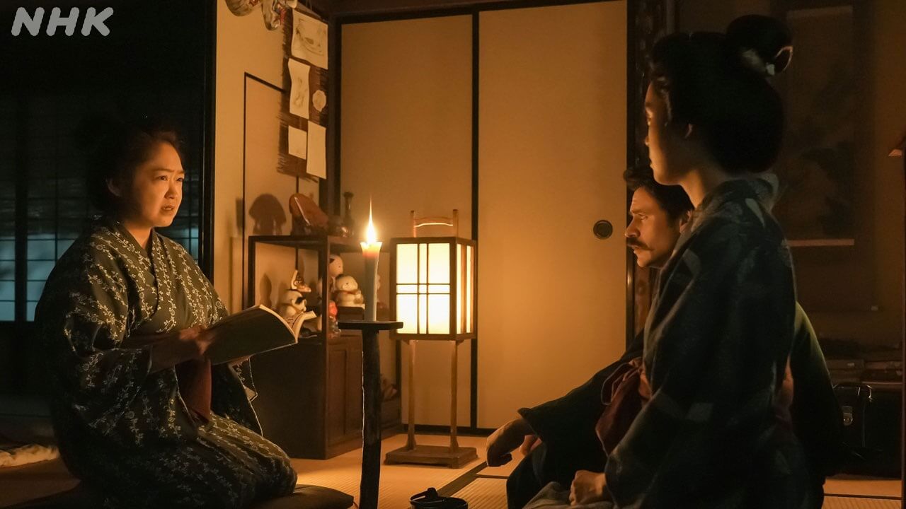 2/6(金)の「ばけばけ」久しぶりに散歩を楽しむ、トキ（髙石あかり）とヘブン（トミー・バストウ）。しかし、ヘブンはどこかトキの様子に違和感を覚える