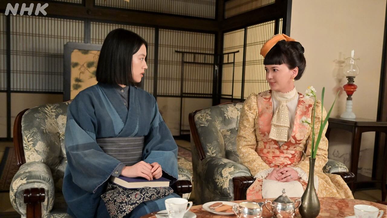 4/30(木)の「風、薫る」直美(上坂樹里)は翻訳の相談をしに、捨松(多部未華子)のもとを訪ねる。一方、りん(見上愛)は瑞穂屋で偶然シマケン(佐野晶哉)に会う