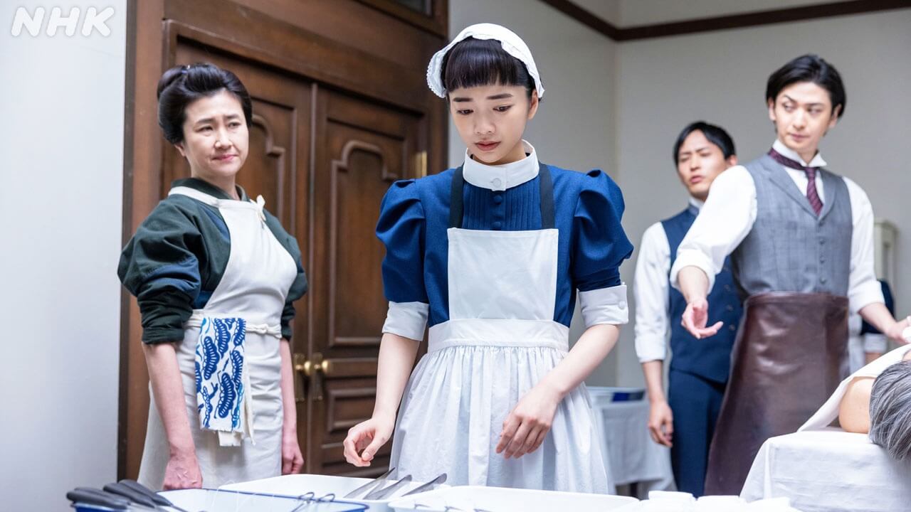 5/26(火)の「風、薫る」病院の意向で、りん(見上愛)や直美(上坂樹里)たち見習い生が、フユ(猫背椿)ら看病婦に看護を教えることに。しかし……