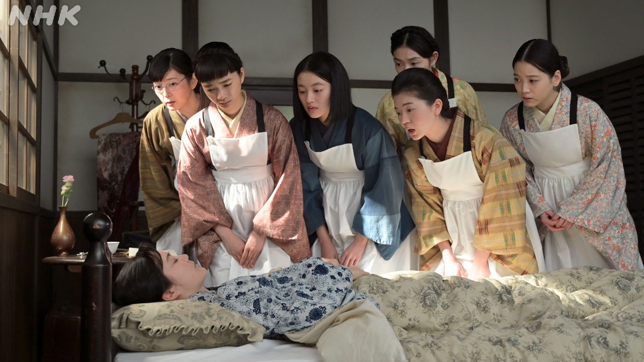 5/8(金)の「風、薫る」高熱で倒れた多江(生田絵梨花)。りん(見上愛)や直美(上坂樹里)たちは看護をするため、次々と部屋に押しかけるが……